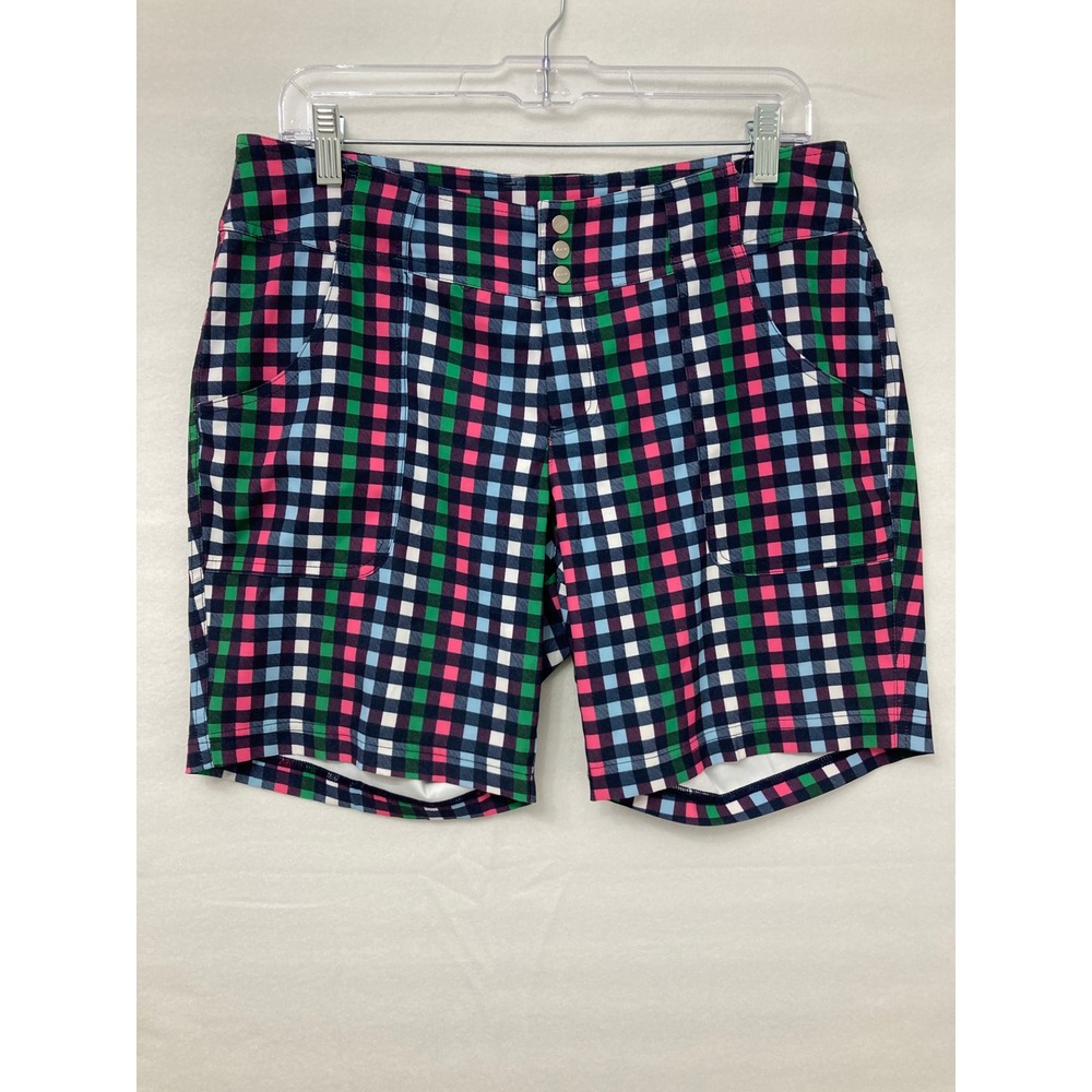 Jofit Golf Shorts size 6 Multicolor Gingham Plaid Stretch Athletic Pockets
